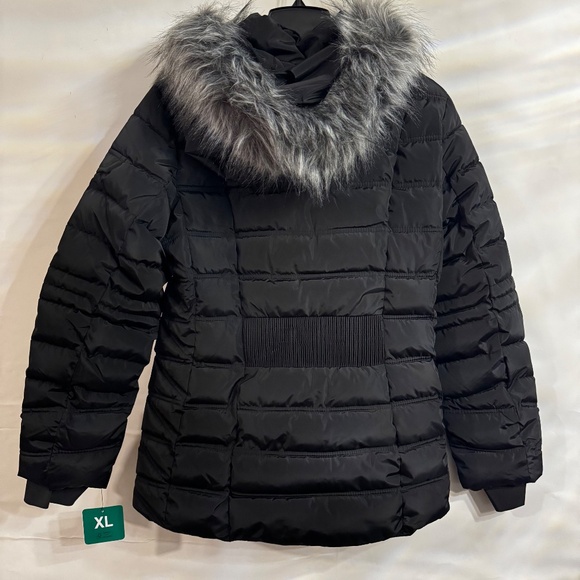 Nautica Ladies' Puffer Jacket, Water and Wind Resistant Black XL New with Tags - Picture 4 of 16